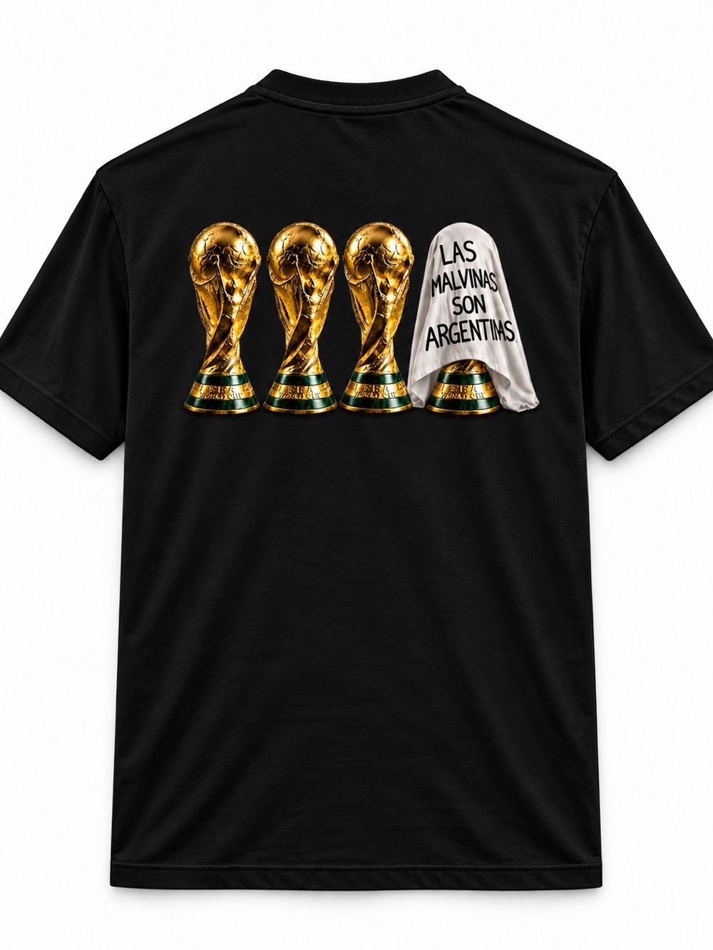 Las Malvinas Son Argentinas Black Shirt-Sleeve Graphic Argentina Tee Shirt
